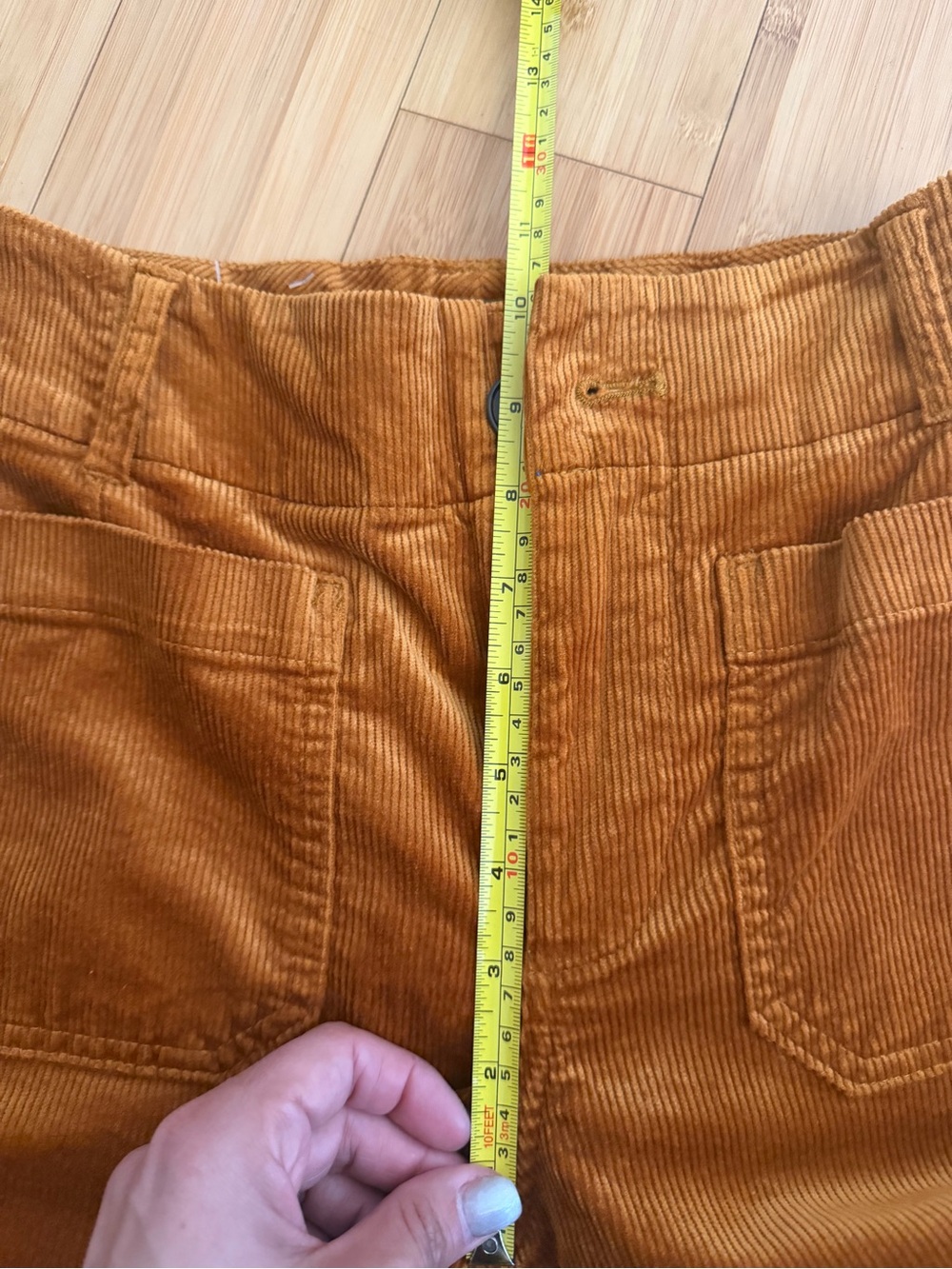 Anthropologie Maeve The Colette Corduroy Crop Wide-Leg Pants size 24 - Picture 6 of 11